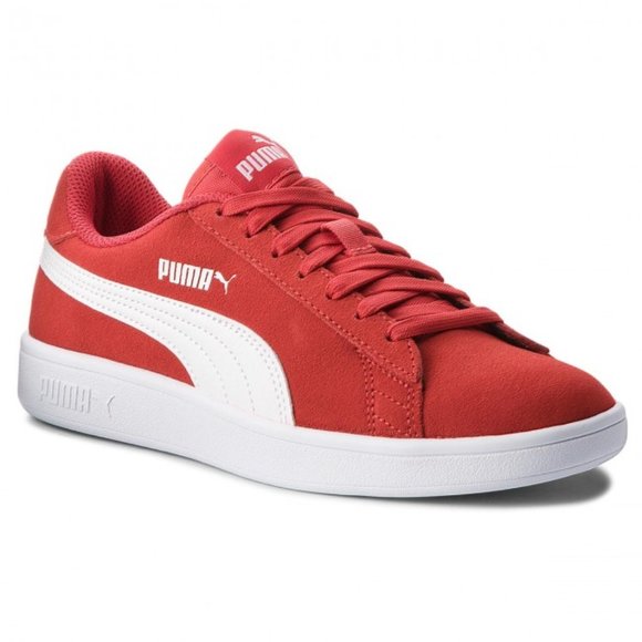 Puma Shoes - PUMA Womens Smash V2 Ribbon Red Puma White Shoes
